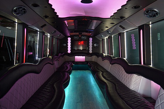 Big limo bus in Bunker Hill Village
