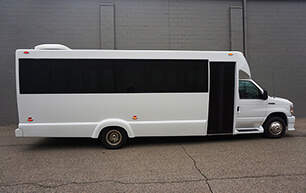 inside a luxury limousine