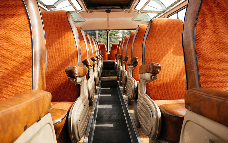 Shuttle bus interior